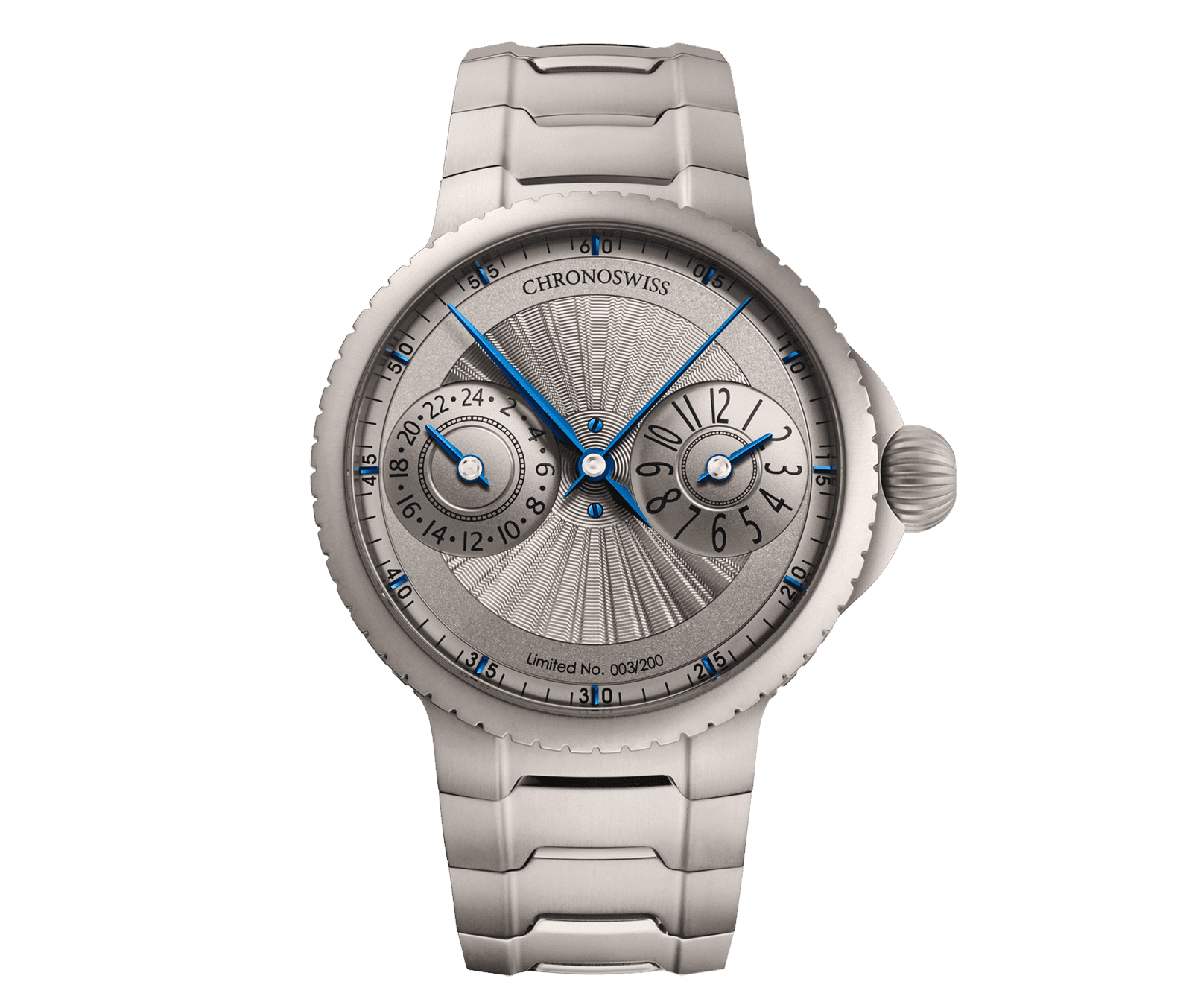 Chronoswiss Pulse GMT, Silver Guilloché, Ref. CH-4223TM-GR