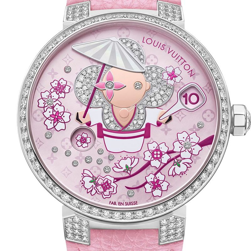 Louis Vuitton Tambour Slim Vivienne Heures Sautantes Sakura (GPHG 2024)