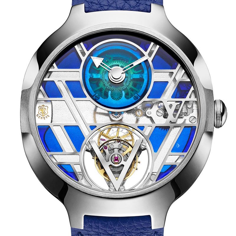Louis Vuitton Voyager Tourbillon Volant Poinçon de Genève Plique-à-Jour (GPHG 2024)