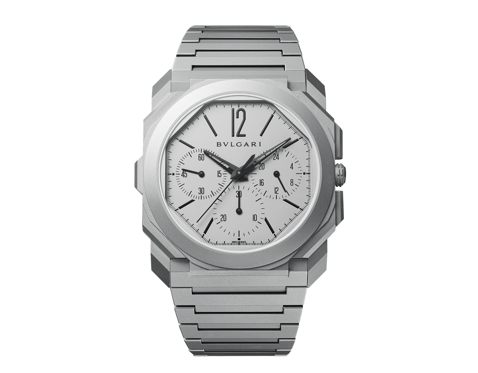Bulgari Octo Finissimo Chronograph GMT Ref. 103068, black dial, titanium case