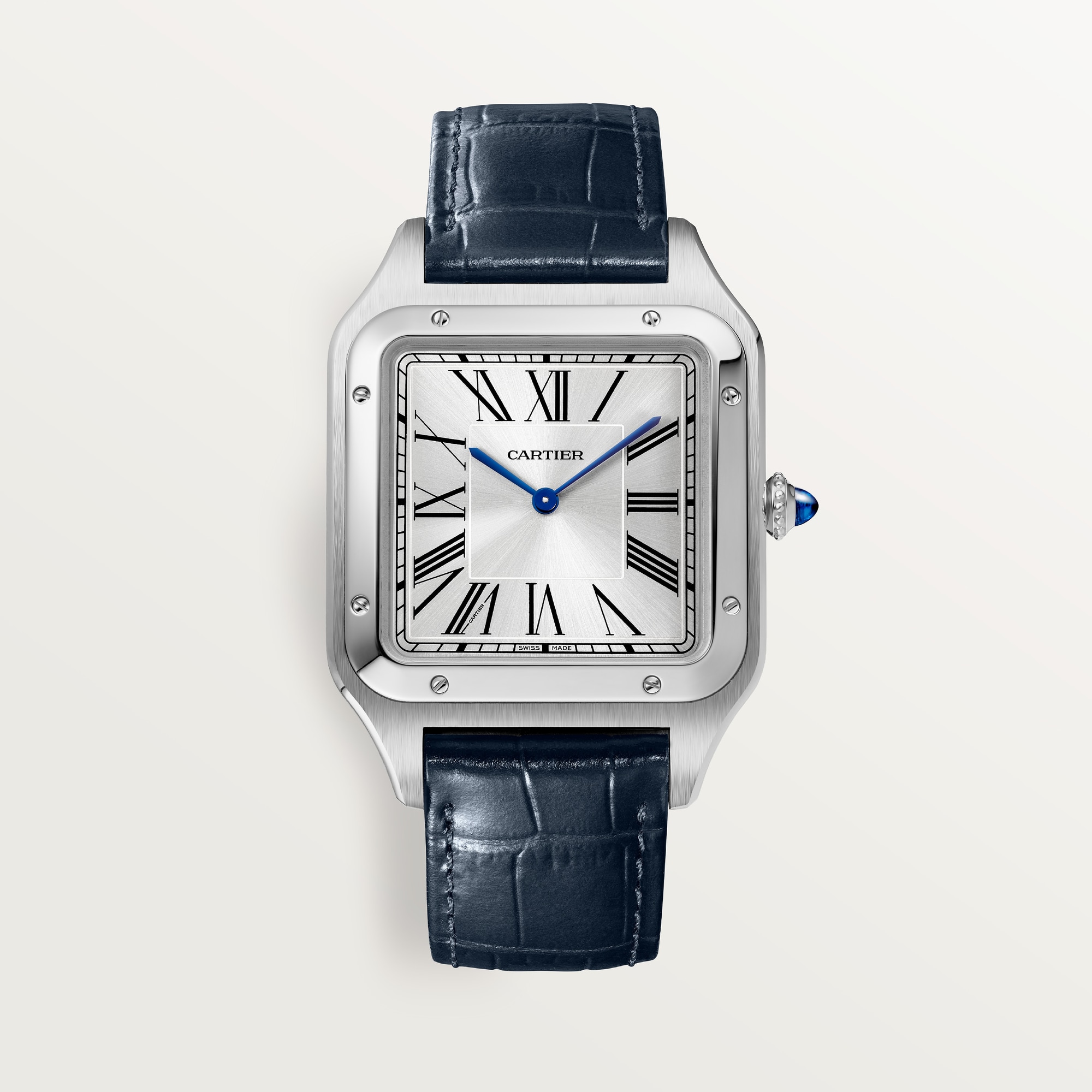 Cartier Santos-Dumont XL Ref. WSSA0032, white dial, steel case