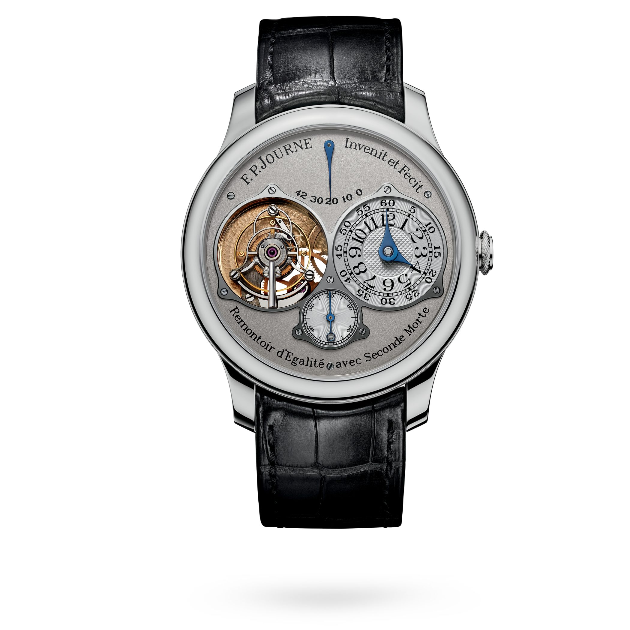 F.P. Journe Tourbillon Souverain Vertical, Ref. TV, silver dial, platinum case
