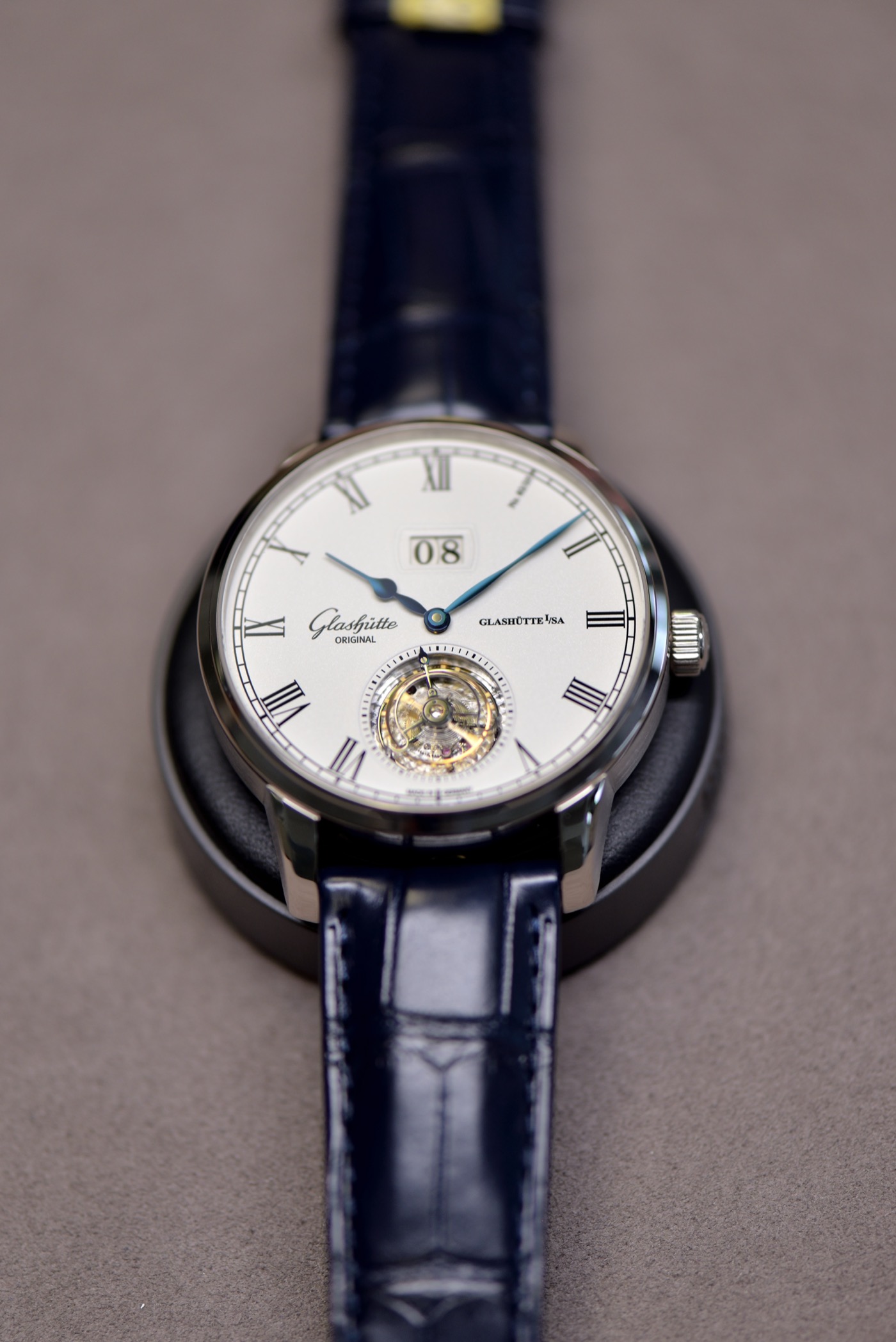 Glashütte Original Senator Tourbillon Edition Alfred Helwig Ref. 1-94-03-05-04-30, silver dial, gold-white case