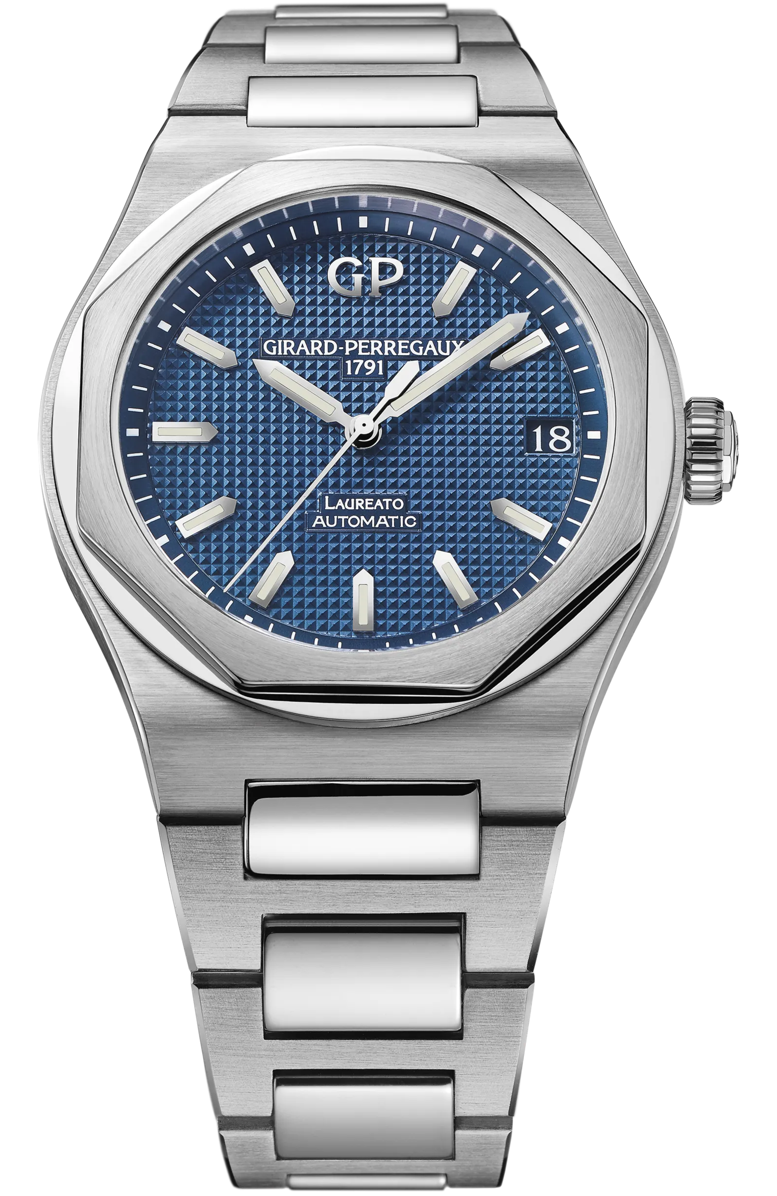 Girard-Perregaux Laureato 42mm Steel Ref. 81010-11-431-11A, blue dial, steel case