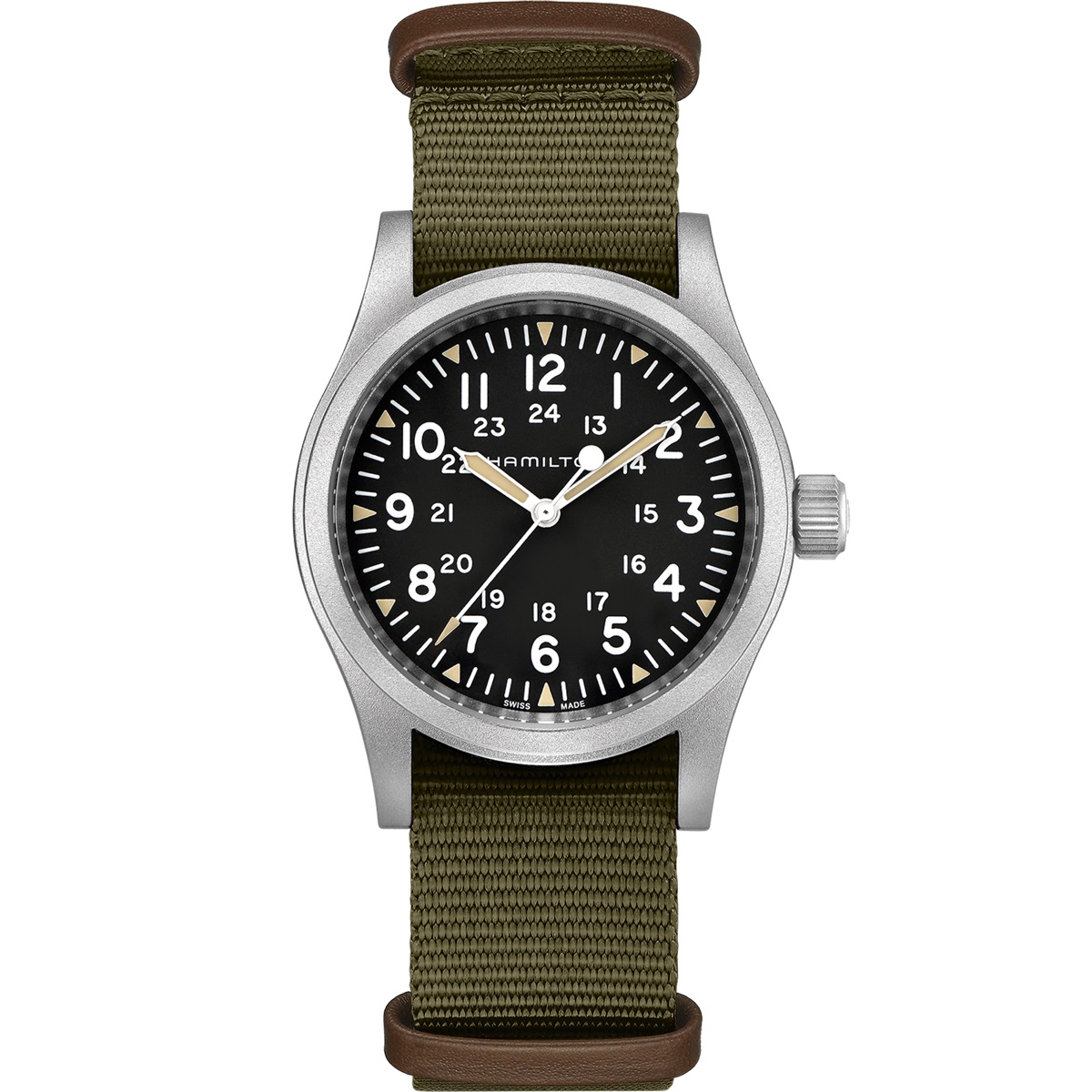 Hamilton Khaki Field Mechanical 38mm Ref. H69439931, black dial, steel case