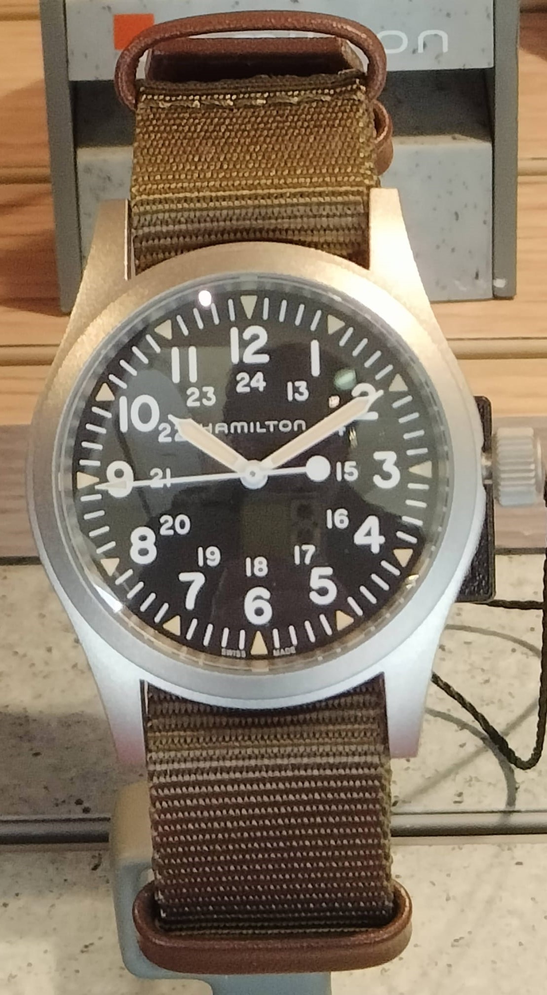 Hamilton Khaki Field Titanium Auto, Ref. H70545540, black dial, titanium case