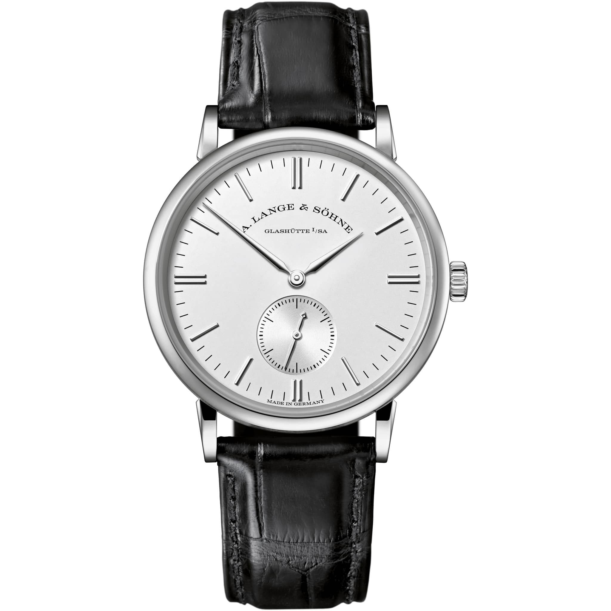 A. Lange & Söhne Saxonia 35mm Ref. 219.026, silver dial, gold-white case