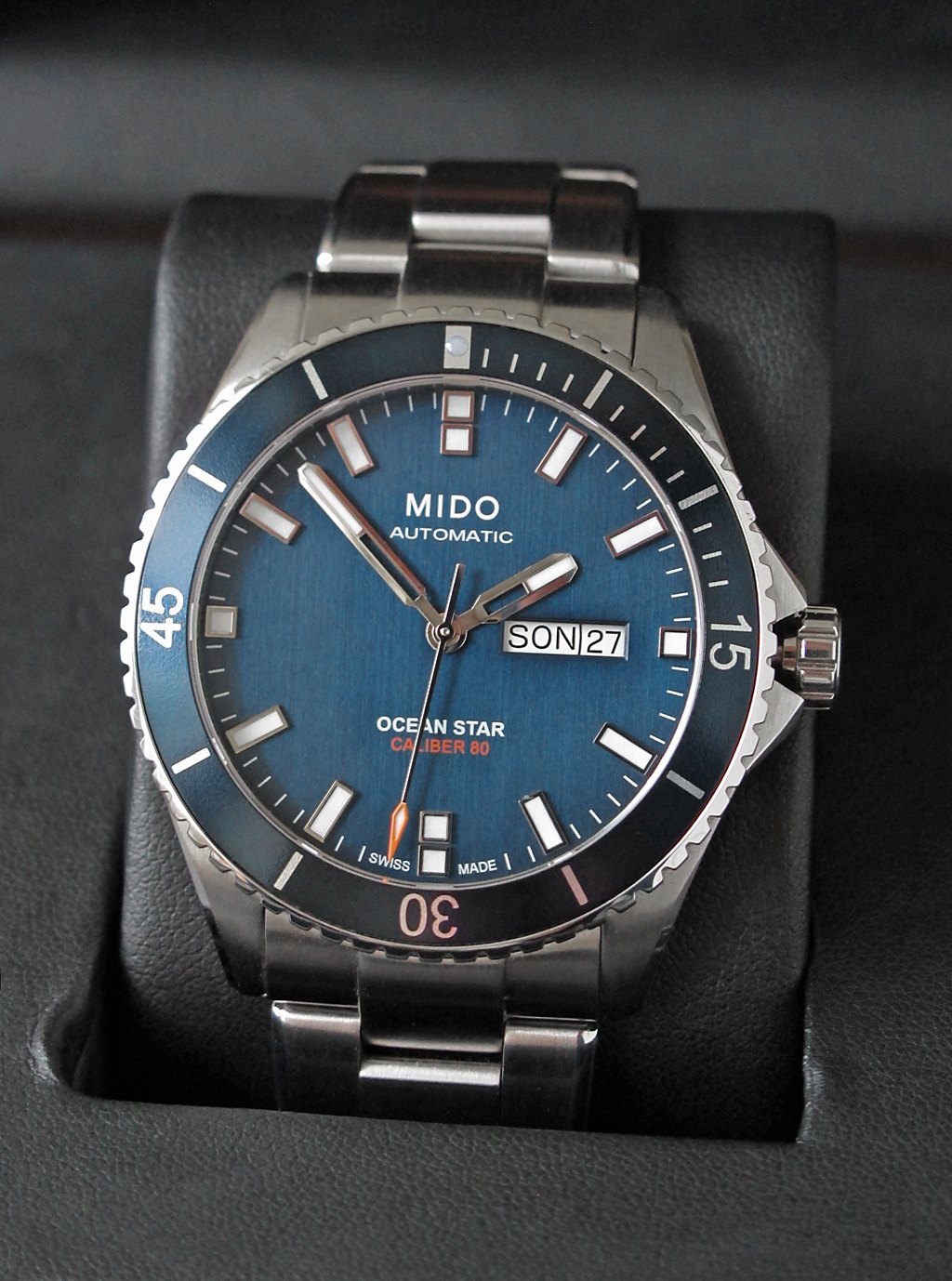 Mido Ocean Star 200C, Ref. M042.430.11.041.00, blue dial, steel case