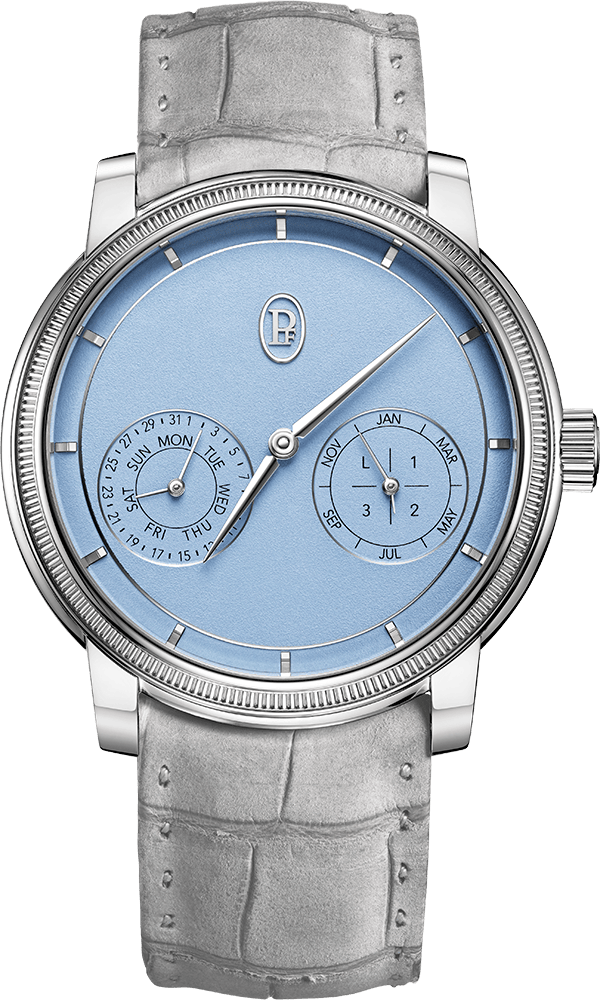 Parmigiani Fleurier Toric Quantième Perpétuel Ref. PFH952-2010002-300181, blue dial, platinum case