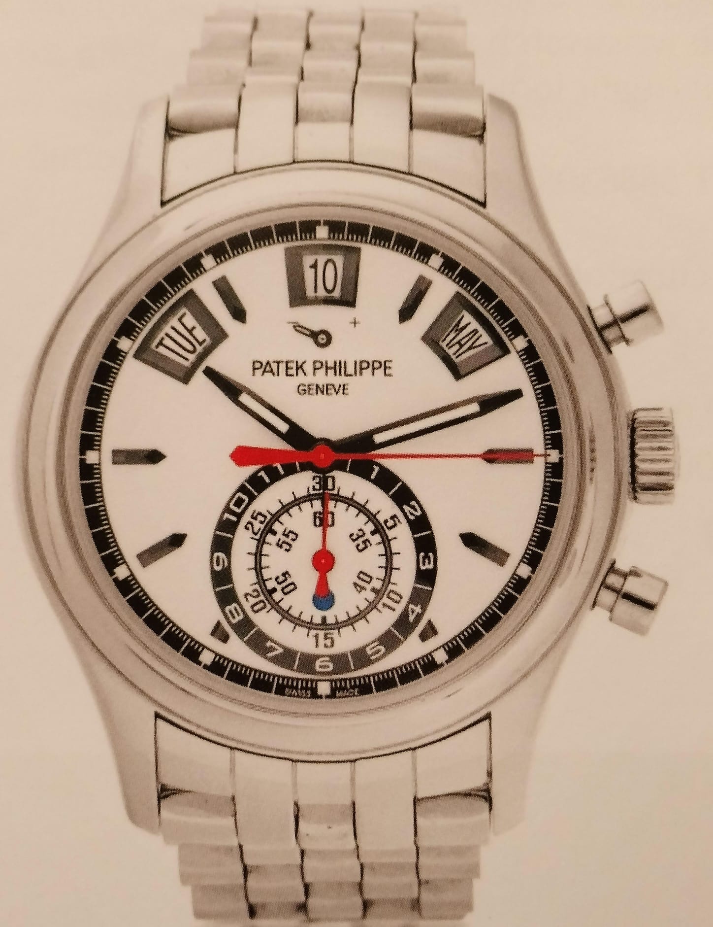 Patek Philippe Annual Calendar 5396 (Moonphase) Ref. 5396G-014, silver dial, gold-white case