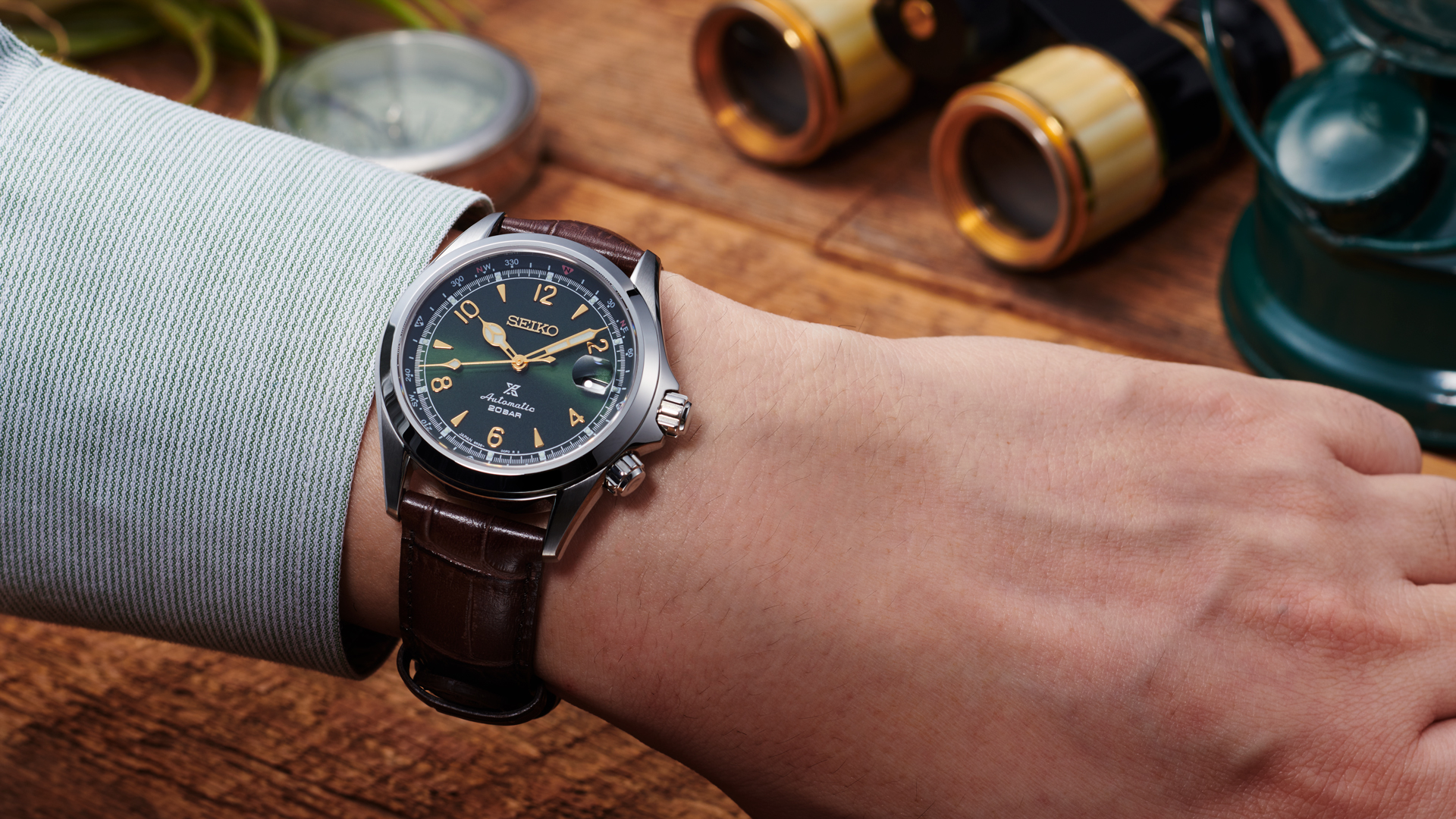 Seiko Prospex Alpinist SPB121 Ref. SPB121J1, green dial, steel case