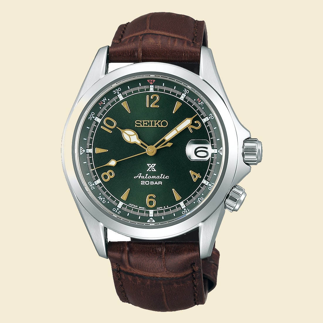Seiko Prospex Alpinist SPB121 Ref. SPB121J1, green dial, steel case