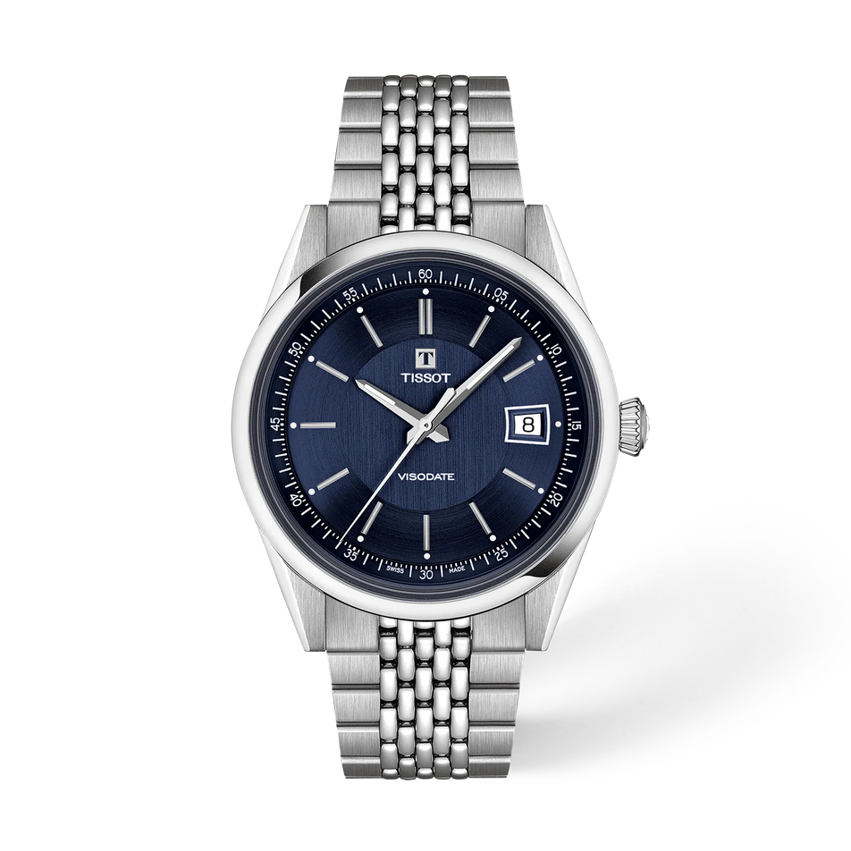 Tissot Heritage Visodate Powermatic 80, Ref. T118.430.16.271.00, silver dial, steel case