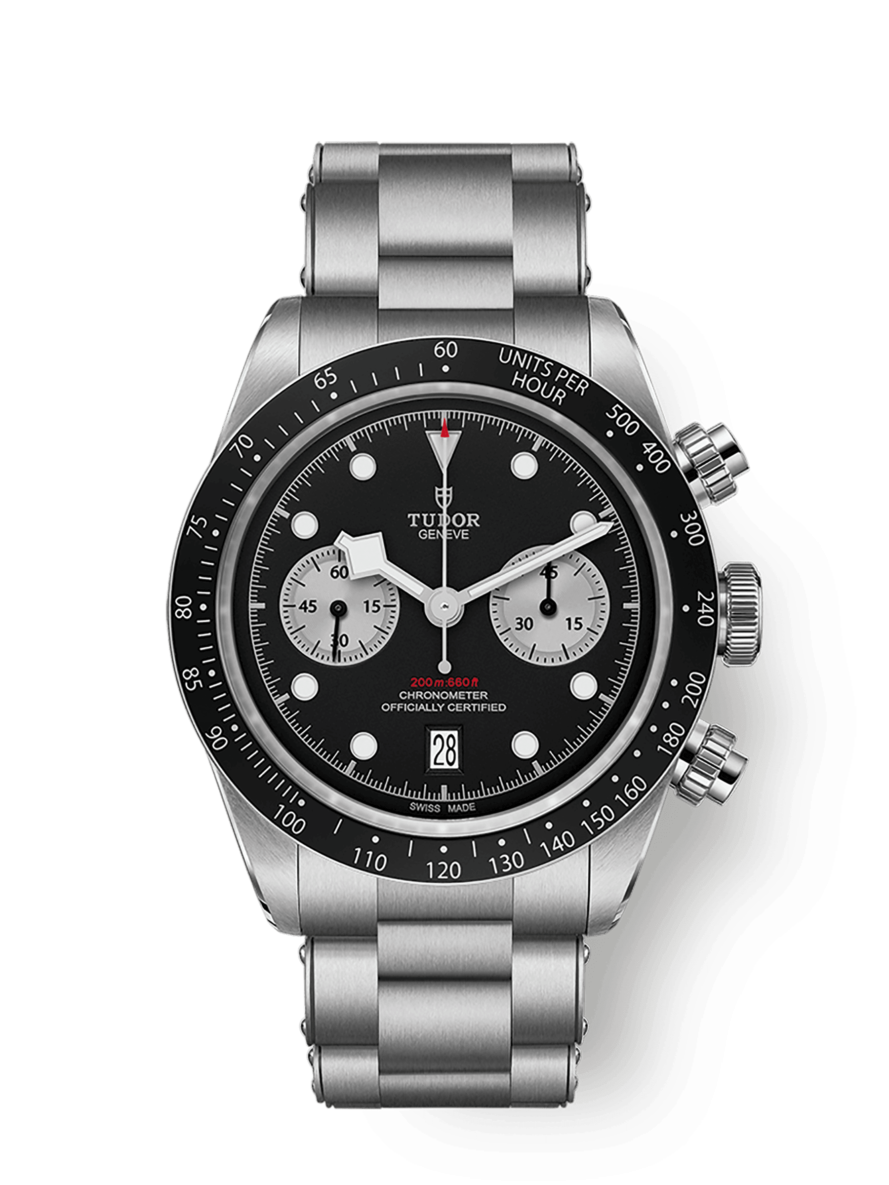 Tudor Black Bay Chrono Ref. M79360N, black dial, steel case